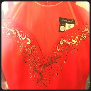 Roberto Cavalli off shoulder dress